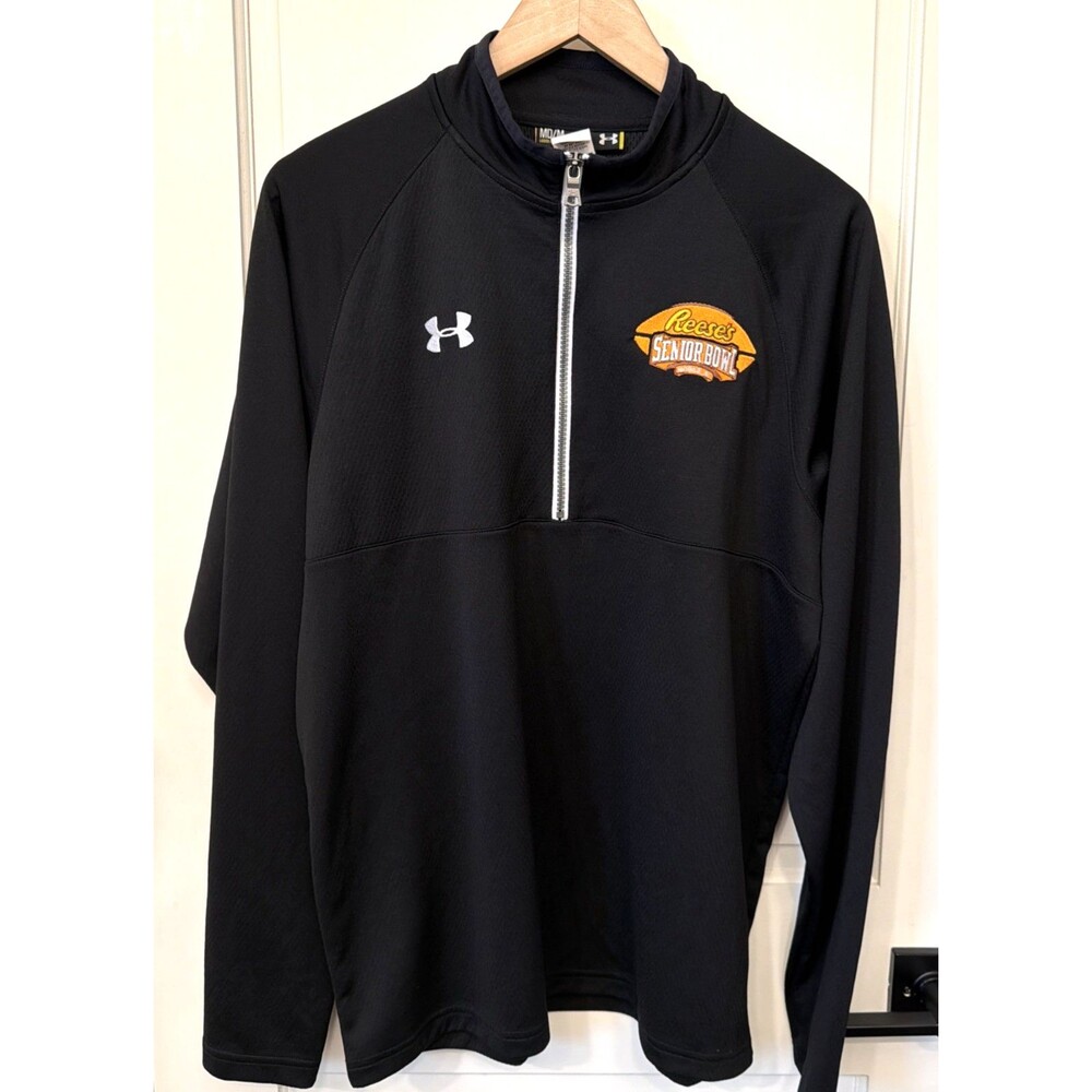 2014 Under Armour Reese's Senior Bowl 1/4 Zip Pullover Black Men's M Football